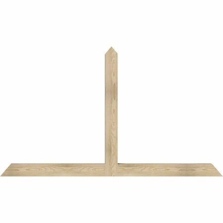 Ekena Millwork Portland Rough Sawn Timber Gable Bracket, Douglas Fir, 72"W x 42"H x 4"D x 4"F, 14/12 Pitch GBW072X42X0404POR00RDF